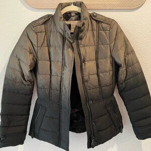 Burberry puffer coat ombré metallic color